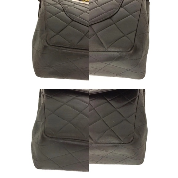 CHANEL $10K + NEW!Classic Black Leather Jumbo Gold Chain Flap Bag +Card/Dust Bag - Picture 9 of 16